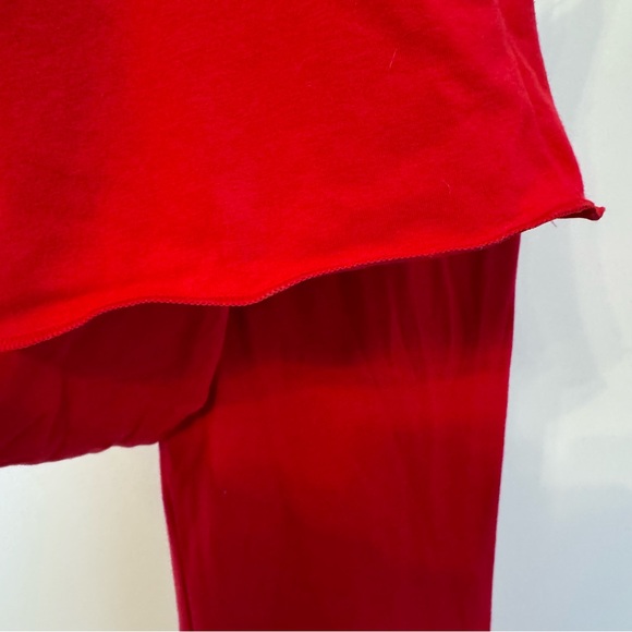 SKIMS Cherry Red Foldover Flare Yoga Pants - Picture 5 of 7